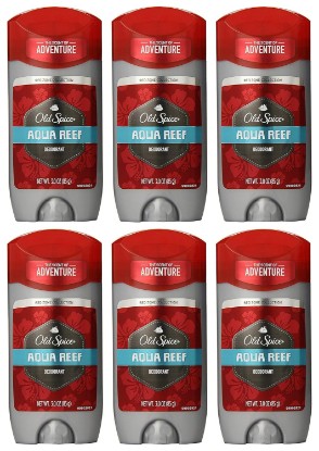 Picture of Old Spice Deodorant Aqua Reef Size 3 oz. (Pack of 6)