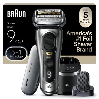 Picture of Braun Series 9 PRO+ Electric Shaver, Shaving Kit with 5 Pro Shave Elements and ProComfort Head, SmartCare Center GreenCircle Certified: Certified Energy Savings