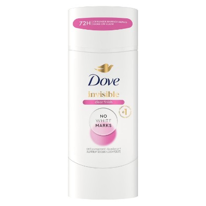 Picture of Dove Invisible Antiperspirant Stick Clear Finish No White Marks 2.6 oz | Advanced Care 72 hour sweat and odor protection for Women