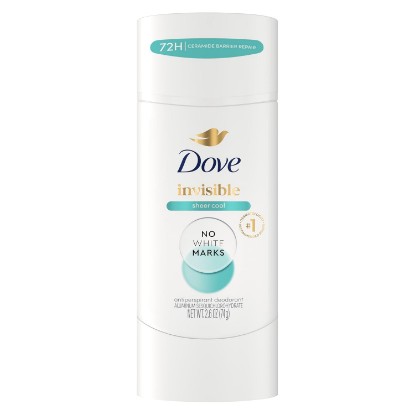 Picture of Dove Invisible Antiperspirant Deodorant Stick Sheer Cool 2.6 oz | Advanced Care 72 hour sweat and odor protection