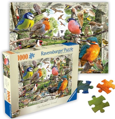 Picture of Ravensburger Our Feathered Friends - 1000 Piece Jigsaw Puzzle - Stunning, Vivid Colors - Birds of Every Size, Shape, and Color - Puzzles for Adults The Forest Stewardship Council