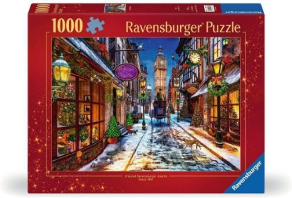 Picture of Ravensburger Christmastime - 1000 Piece Jigsaw Puzzle - Dazzling Turn of The Century London City Scene in Stunning Detail - Premium Quality - Ages 12+ The Forest Stewardship Council