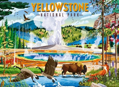 Picture of Ravensburger Yellowstone National Park 500 Piece Puzzle for Adults The Forest Stewardship Council