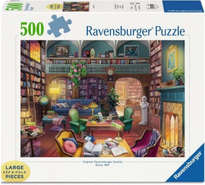 Picture of Ravensburger Dream Library - 500 Piece Large Format Jigsaw Puzzle - Beautiful Colors and Intricate Details - Premium Quality - Puzzles for Adults The Forest Stewardship Council