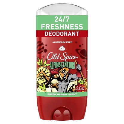 Picture of Old Spice Aluminum Free Deodorant for Men, 24/7 Odor Protection, 24/7 Freshness & Lasting Scent, Goes on Clear, Alphascentauri with Green Herbal Scent, 3.0 oz