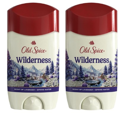 Picture of Old Spice Wilderness For Men Anti-Perspirant & Deodorant, Lavender, 2.6 oz (Pack of 2)