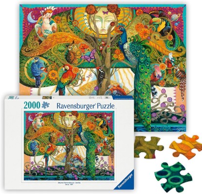 Picture of Ravensburger On The Fifth Day - 2000 Piece Jigsaw Puzzle - Stunning Imagery of an Artistic Creation Rendition - Vibrant Colors - Frameable - Premium Quality - Puzzles for Adults The Forest Stewardship Council