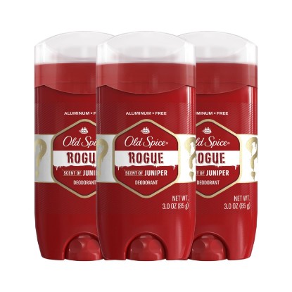 Picture of Old Spice Aluminum Free Deodorant for Men, 24/7 Odor Protection, 24/7 Freshness & Lasting Scent, Goes on Clear, Rogue with Juniper Scent, 3.0 oz (Pack of 3)
