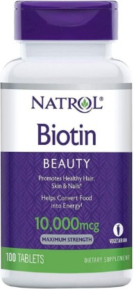 Picture of Natrol Biotin, Maximum Strength, 10,000 mcg Tablets 100 ea (Pack of 4)