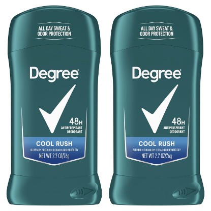 Picture of Degree Men Original Antiperspirant Cool Rush Twin Pack Sweat 2 Pack 2.7 oz | 48-Hour Sweat & Odor Protection for Men