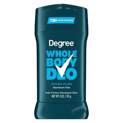 Picture of Degree Men Whole Body Deodorant Stick, Ocean Rush Scent, Glides on Clear + Absorbs Sweat, Aluminum Free 72H Odor Protection 3 oz