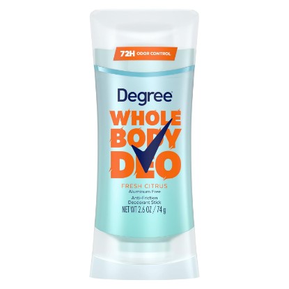 Picture of Degree Women Whole Body Deodorant Stick, Fresh Citrus Scent, Glides on Clear + Absorbs Sweat, Aluminum Free 72H Odor Protection 2.6 oz