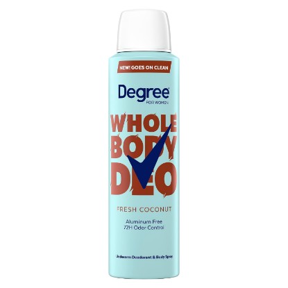 Picture of Degree Women Whole Body Deodorant Spray, Fresh Coconut, 2.9 oz | For all-over freshness, up to 72 hours of odor protection with a clean feel.