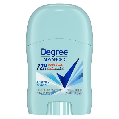 Picture of Degree Antiperspirant Deodorant Shower Clean 72-Hour Sweat & Odor Protection Antiperspirant for Women with Body Heat Activated Technology 0.5 oz