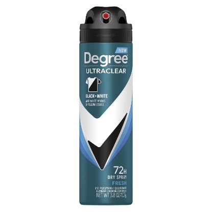 Picture of Degree Men UltraClear Antiperspirant Deodorant Dry Spray Fresh 72-Hour Sweat and Odor Protection Antiperspirant For Men With MotionSense Technology 3.8 oz