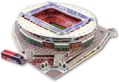 Picture of Classic Football Stadium Puzzle,3D Puzzle Soccer Club Venues,3D Paper Model Building Puzzle Kit, Soccer Stadium Souvenir Gift,Handmade Puzzle Ornaments，Cardboard Model (Emirates Stadium)