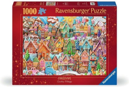 Picture of Ravensburger Christmas Cookie Village - 1000 Piece Jigsaw Puzzle - Piece Together an Entire Gingerbread City - Stunning Detail - Premium Quality - Ages 12+ The Forest Stewardship Council