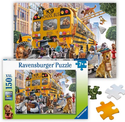 Picture of Ravensburger Pet School Pals - 150 Piece Jigsaw Puzzle - Colorful Canine Antics - Bold, Bright Imagery - Ideal Gift - Premium Quality - Screen-Free Fun - MESH Accredited for Kids Age 7+ The Forest Stewardship Council