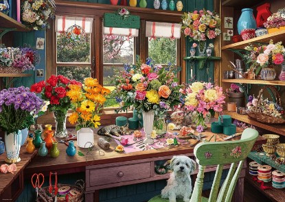 Picture of Ravensburger Flower Arranger's Shed 1000 Piece Puzzle for Adults The Forest Stewardship Council