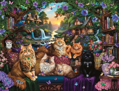 Picture of Ravensburger Cat Tail Cottage 2000 Piece Puzzle for Adults