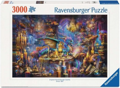 Picture of Ravensburger Dragon's Library 3000 Piece Puzzle for Adults The Forest Stewardship Council