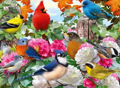 Picture of Ravensburger Garden Birds 500 Piece Jigsaw Puzzle for Adults - 12000147 - Handcrafted Tooling, Made in Germany, Every Piece Fits Together Perfectly The Forest Stewardship Council
