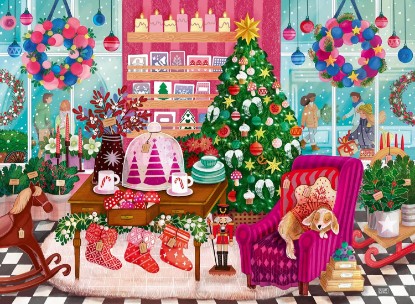 Picture of Ravensburger Christmas Boutique 500 Piece Jigsaw Puzzle, for Adults | Festive Holiday Shopping Scene, Premium Quality, Perfect Interlocking Fit, Ages 12+