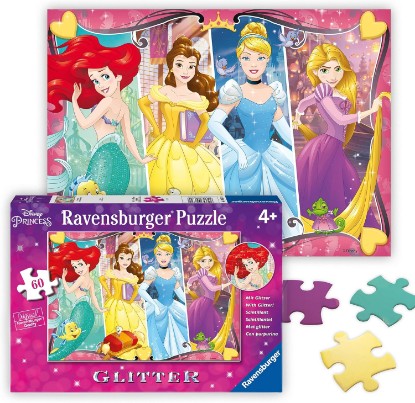 Picture of Ravensburger Disney Princess Heartsong - 60 Piece Jigsaw Puzzle - Bright Colors - Cinderella, Belle, Ariel & More - Larger Pieces - Premium Quality - Ideal Gift - Screen-Free Fun - Children Age 4+ The Forest Stewardship Council