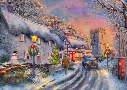Picture of Ravensburger Coming Home for Christmas 500 Piece Large Puzzle, for Adults | Festive Holiday Scene, Premium Quality, Perfect Interlocking Fit, Ages 12+