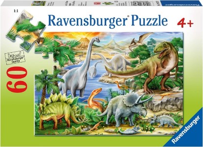 Picture of Ravensburger Prehistoric Life Puzzle - 60 Piece Durable Jigsaw Puzzle for Kids | Unique Puzzle Pieces | Enhances Concentration & Creativity | Eco-Friendly - FSC Certified The Forest Stewardship Council