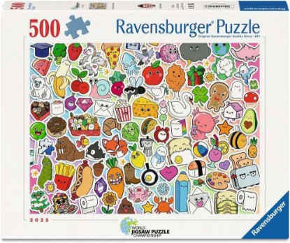 Picture of Ravensburger Cute Kawaii Chaos 500 Piece Jigsaw Puzzle – Playful Character Packed Artwork, Fun Challenge for Teens & Adults The Forest Stewardship Council
