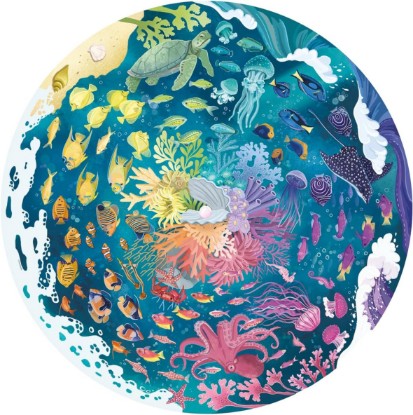 Picture of Ravensburger Circle of Colors: Ocean - 500 Piece Round Jigsaw Puzzle | Engaging Activity for Kids and Adults | Premium Quality | Sustainable Forestry Practices | FSC Certified The Forest Stewardship Council