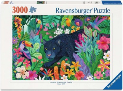 Picture of Ravensburger Panther in Flowery Jungle 3000 Piece Puzzle for Adults The Forest Stewardship Council