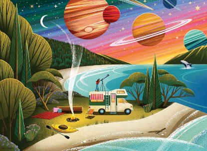 Picture of Ravensburger Camp Sight 500 Piece Jigsaw Puzzle, for Adults | Scenic Outdoor Adventure, Premium Quality, Perfect Interlocking Fit, Ages 12+