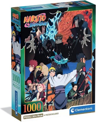 Picture of Clementoni - 37052 Anime Puzzle for Adults and Teenagers, Naruto Illustration with Poster Included, from the Anime and Manga Series, Gift Idea for Men and Women, Made in Italy, 50 x 70 cm, 37052