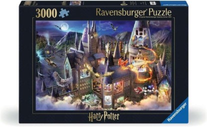 Picture of Ravensburger Harry Potter: Hogwarts Castle - 3000 Piece Jigsaw Puzzle - Bold Colors and Intricate Details of Hogwarts at Night- Magic Abounds - Premium Quality - Puzzles for Adults The Forest Stewardship Council