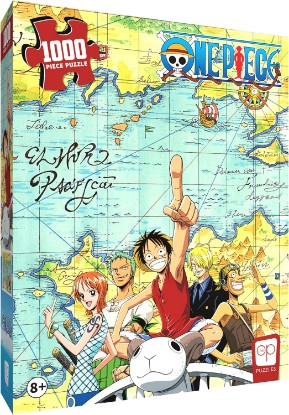 Picture of One Piece Sailing the Going Merry 1,000 Piece Jigsaw Puzzle, Featuring Stunning 27" x 19" Artwork from Eiichiro Oda’s Legendary Manga, Based on the Popular Anime TV Series,Officially Licensed