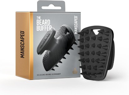 Picture of MANSCAPED The Beard Buffer Silicone Flexible Facial Hair Cleansing Brush | Cleaning Brush for Men, Exfoliating Grooming & Massaging Scrubber Tool with Flexible Silicone Bristles for Deep Clean, 1-Pack