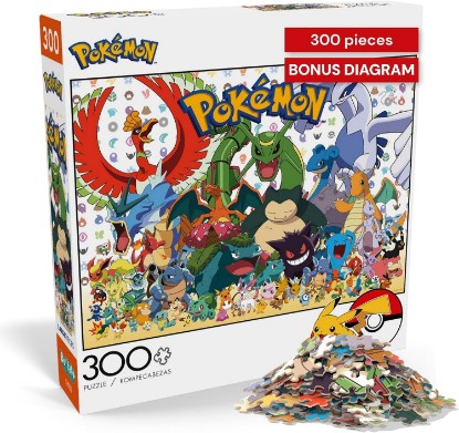 Picture of Buffalo Games - Pokémon Fan Favorites - 300 Piece Jigsaw Puzzle for Adults | Officially Licensed Art, Made in USA, Easy-Grip Pieces, Recycled Board, 21 x 15 in, Includes Poster, Frameable Art, Giftable