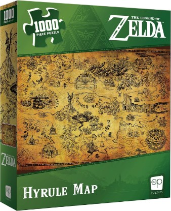 Picture of The Legend of Zelda Hyrule Map 1,000 Piece Jigsaw Puzzle | Collectible Puzzle Featuring Stylized Hyrule Map from The Legend of Zelda Video Games | Officially Licensed Nintendo Merchandise