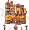 Picture of ROKR Coffee Factory Music Box, 3D Puzzle with LED Nightlight for Adults