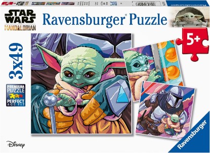 Picture of Ravensburger Star Wars The Mandalorian: Grogu Moments - 3 x 49 Piece Kids Jigsaw Puzzle Set | Unique & Interlocking Pieces | Builds Problem-Solving Skills | FSC-Certified Materials The Forest Stewardship Council