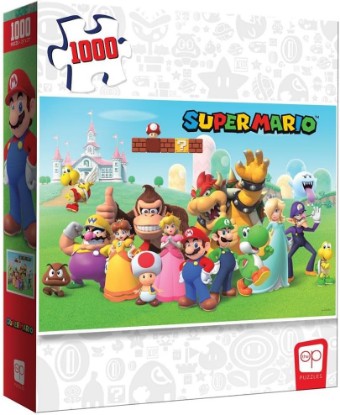 Picture of Super Mario “Mushroom Kingdom” 1,000 Piece Jigsaw Puzzle | Collectible Super Mario Puzzle Artwork Featuring Mario, Luigi, Princess Peach, and More | Officially-Licensed Nintendo Puzzle & Merchandise