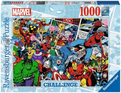 Picture of Ravensburger Marvel Avengers Challenge Puzzle - 1000 Piece Jigsaw Puzzles for Adults & Kids Age 12 Years +, Teal/Turquoise Green The Forest Stewardship Council
