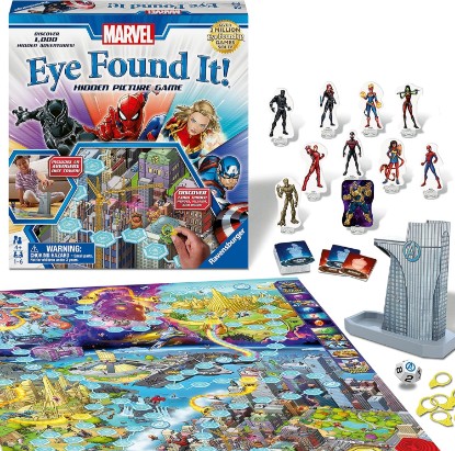 Picture of Ravensburger Marvel Eye Found It! Board Game - Engaging Puzzle Game for Kids and Adults | Features Beloved Marvel Characters | Encourages Memory and Observation Skills | Ideal Gift for Marvel Fans