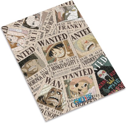 Picture of ABYstyle One Piece Anime Wanted Poster Jigsaw Puzzle 1000 Pcs Featuring Luffy, Zoro, Chopper & Sanji Ideal Gift for Anime and Puzzle Enthusiasts Family-Friendly Activity