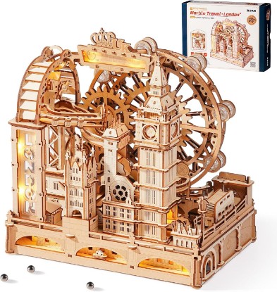 Picture of ROKR 3D Wooden Puzzles for Adults,Marble Travel London,431Piece 3D Puzzles,Marble Run Gift for Adults
