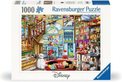 Picture of Ravensburger Disney & Pixar - 1000 Piece Jigsaw Puzzle - Stunning, Vivid Imagery of Favorites Mickey Mouse, Olaf & More - Toy Shop Scene - Ideal Gift - Frameable Art- Puzzles for Adults The Forest Stewardship Council