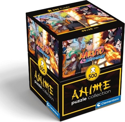 Picture of Clementoni - Naruto Shippuden Cube Shippuden-500 Pieces, Horizontal, Fun for Adults, Manga, Anime, Made in Italy, Multicoloured, 35516