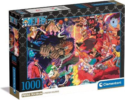 Picture of Clementoni One Piece Puzzle 1000 Pieces with Poster - Tile Game for Manga & Anime Fans - for Adults and Children from 9 Years, 39922